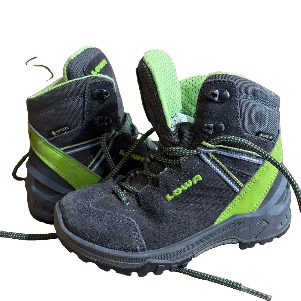 Lowa Goretex Hiking Books Kids Size 12 12k Ledro Gtx Mid Junior Gray Green